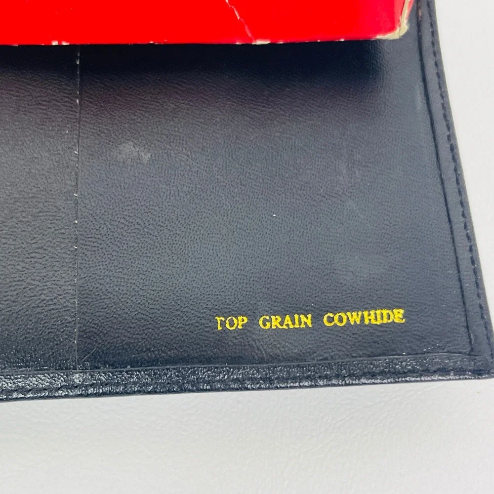 Unbranded Wallet Key Case Set Mens OS Bifold Black Top Grain Cowhide Excellent